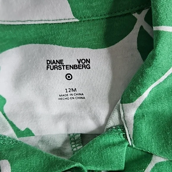 DVF for Target Green Ginko Baby Snap Up One Piece Size 12 months NWT - Picture 3 of 5